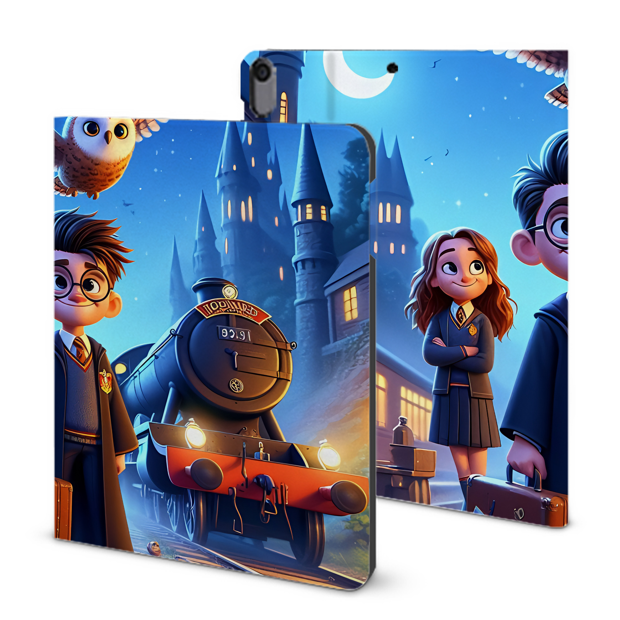 （画像用） Harry Potter ハリー・ポッターシリーズ IPad ケース ブック型 PUレザー TPU 耐衝撃 軽量 薄型 ペン収納なし 全面保護 IPad 各モデル対応